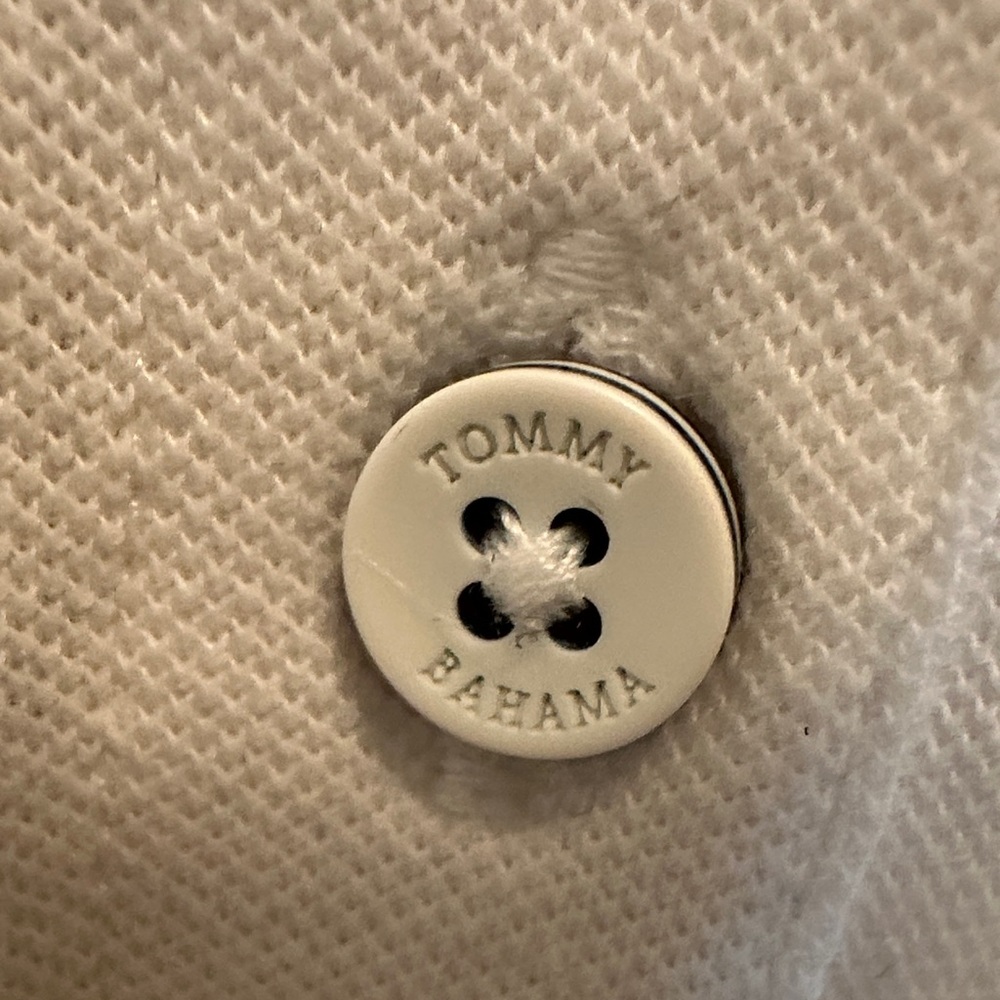 Tommy Bahama White Short-Sleeve Polo Shirt Pima Cotton Blend Size XL - Picture 3 of 6